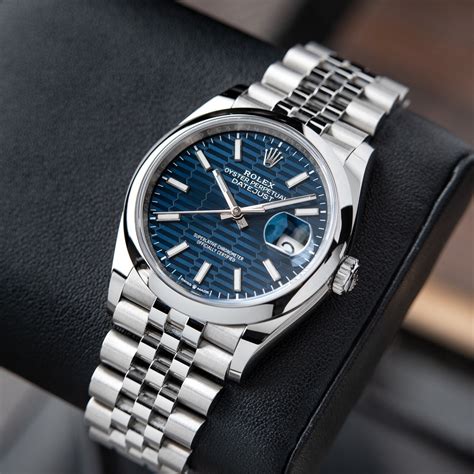 rolex datejust acciaio blue|rolex datejust blue motif.